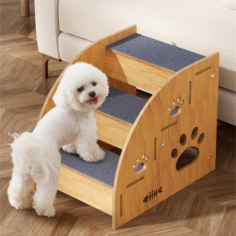 Wooden Pet Steps Stairs For Easy Access To High Place Couch Bed For Small Dog Cats And Senior Pet Climbing Supporter