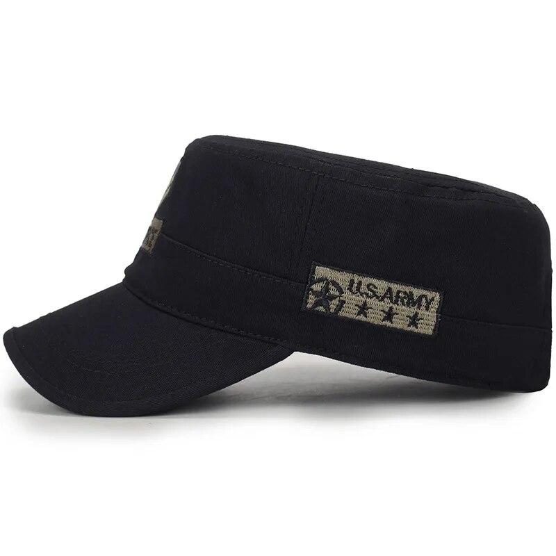 Four Seasons Hat Men's Korean Spring And Autumn Baseball Cap Cotton Outdoor Flat Military Cap Camouflage Embroidery Cap