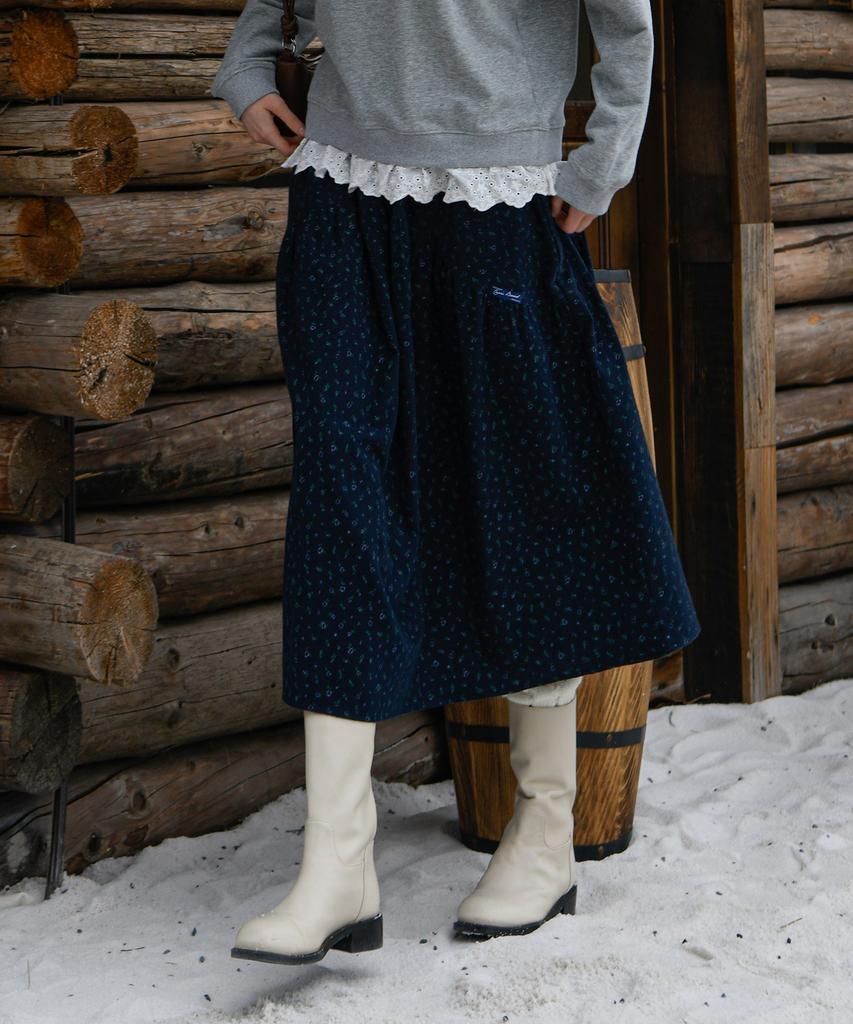 Pigment Winter Flower Cutout Skirt (Kysk2508123)