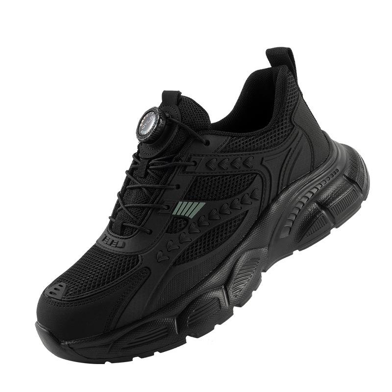 Men's Breathable Steel Toe Safety Shoes – Wear-Resistant, Anti-Smash, Anti-Puncture, All-Season Protection for Construction Sites