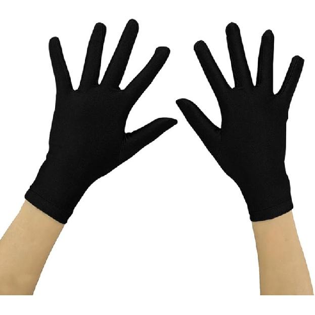 Ensnovo Детские перчатки для костюма с манжетой на запястье, спандекс, с закрытыми пальцами, 5-18 лет Medium