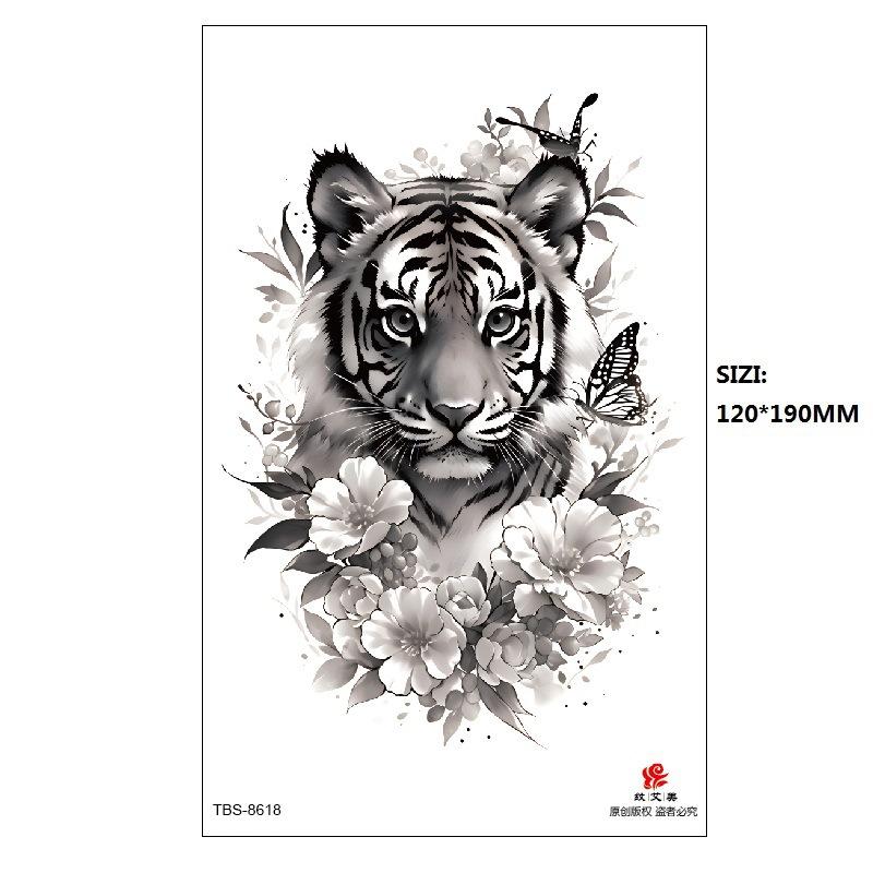 Traditional Men'S Totem Big Spider Dragon Water Transfer Simulation Tattoo Disposable Tattoo Sticker