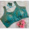 Indian Women's Silk Blend Sleeveless Blouse Bollywood Party Wear Ethnic Choli