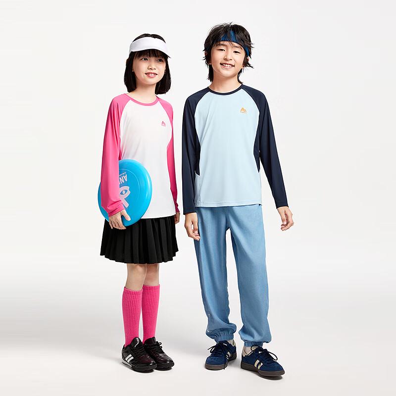 Annil Kids' Color Block Sporty Long Sleeve T-Shirt