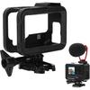 Action Camera Cage Protective Case Anti‑Fall Frame Housing with Cold Shoe Mount for 9