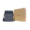 Coach Sullivan Jacquard Fabric Cow Leather Crossbody Bag , Shoulder Bag Small Men's Denim (Unisex) Crossbody Bags CG996 B4DE