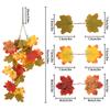 Artificial Maple Leaves Halloween Thanksgiving Decoration Autumn Fall Leaf Simulated Maple Leaf Garland Fallen Leaves Rattan