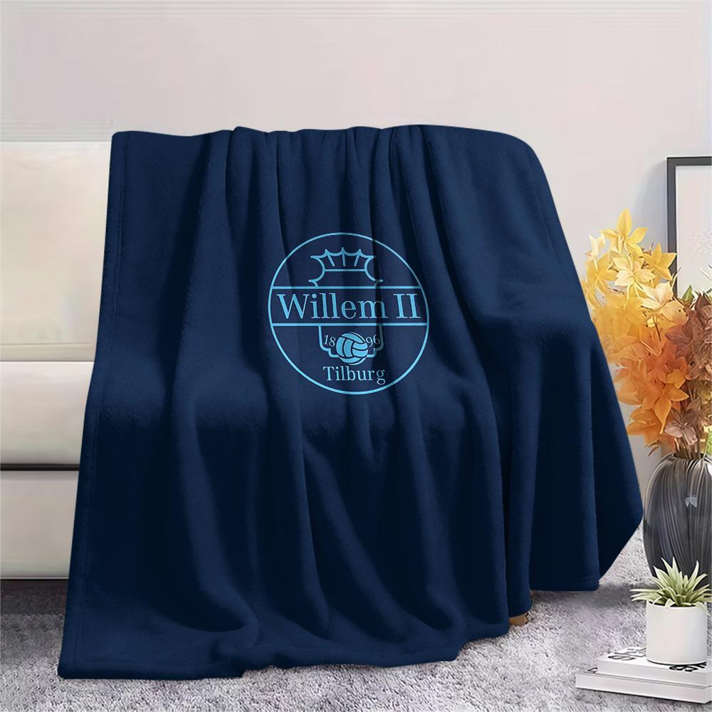 Football Club William II  Print Flannel Blanket, High quality Comfortable for All Seasons, Home Decor, Warmth and Comfort