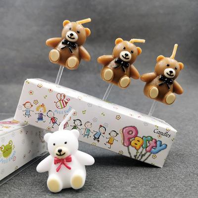 Birthday Candles for Children, Creative Cartoon Bear-shaped Candles, Birthday Cake Candles, Creative Cartoon Atmosphere Decoration