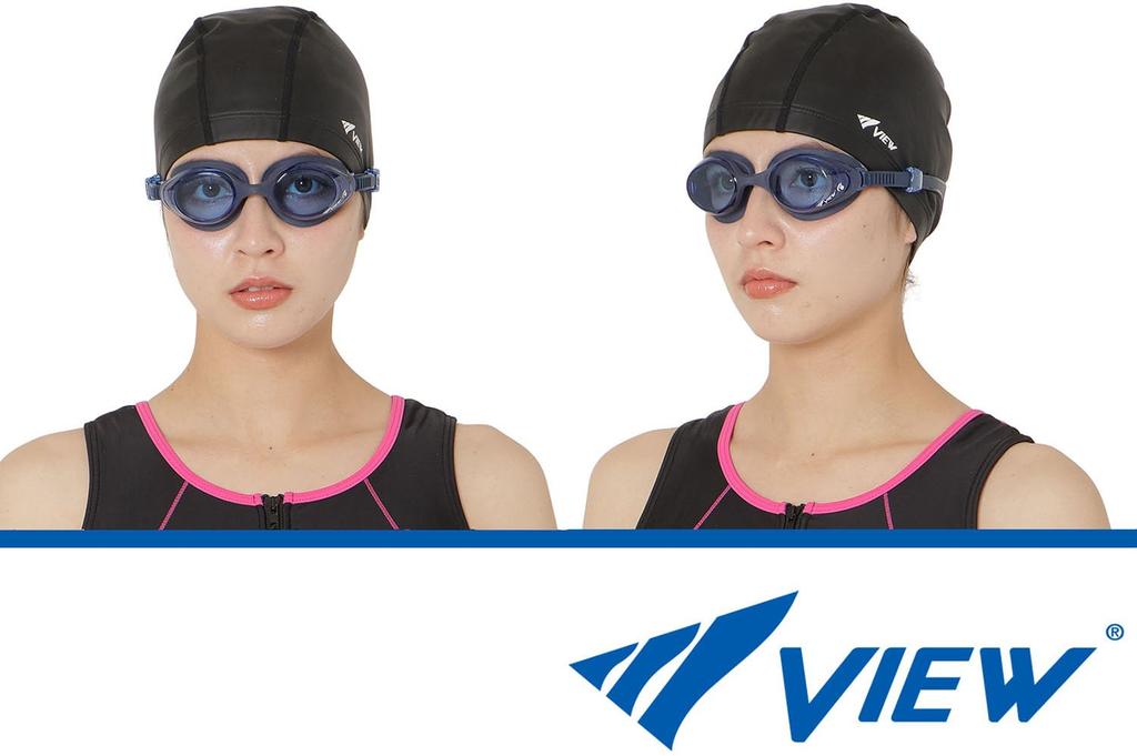 View V830YSA NB Swimming Made In with a Natural Fit and 3D Face Less Panda and Function with a Simple Women's Goggles, Japan, Pads, Marks, Anti-Fog