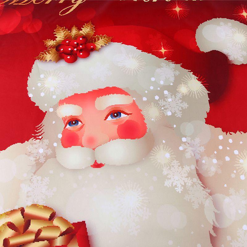 1pc Shower Christmas Curtain Waterproof Printing Santa Claus 3d Cloth Decor Home