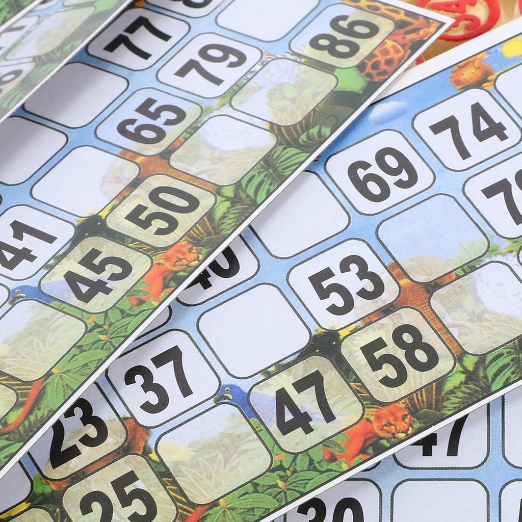 VICASKY Russian Lotto Game Set - Wooden Bingo for Adults and Family, Vintage Soviet Style Tombola Game, Portable Ideal Travel, Gatherings, Logical