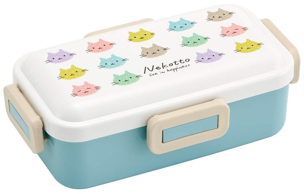 Skater Antibacterial Soft Bento Made In PFLB6AG Ag+ Box, 530ml, Nekotto, Colorful, Japan,