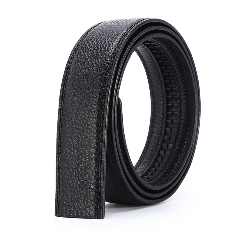 

Чоловічий ремінь зі шкіри корови з автоматичною пряжкою - Тільки ремінь, без пряжки, Модний діловий стиль
