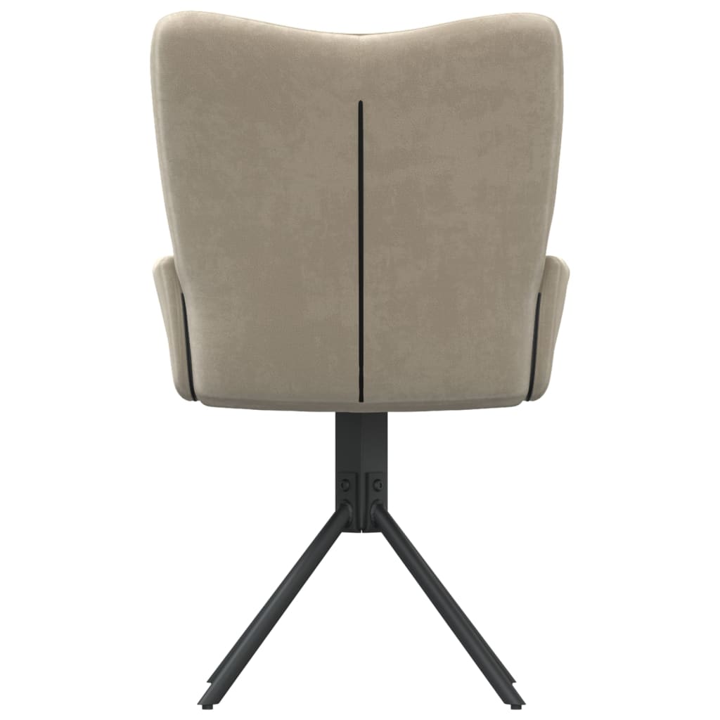Dining Chairs 2 Pcs Swivel Light Grey Velvet