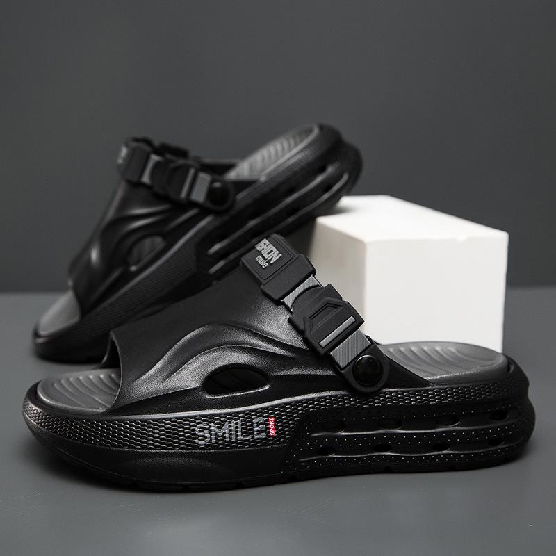 Men s Large Size Open-Toe Sport Sandals, Summer Outdoor Beach Slippers, Squishy Feel for Teens 38/39