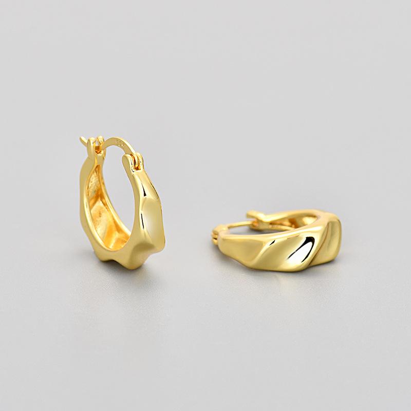 Irregular Mobius Circular Concave Ear Cuff Women Niche Design Delicate Earrings copper