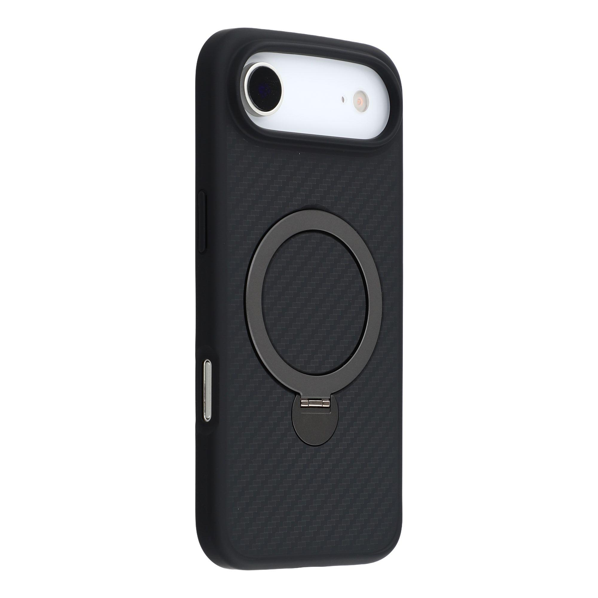 

For iPhone 17 Air Case Compatible with MagSafe Kickstand TPU+PC Phone Cover Carbon Fiber Texture A