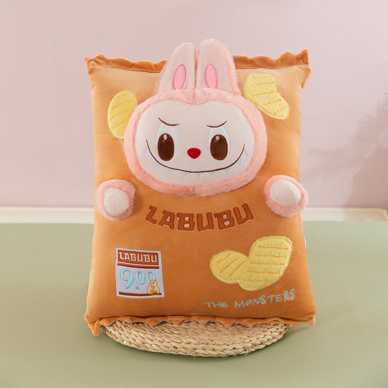 Hot and Funny Rabubu Potato Chip Pillow Cartoon Doll Super Cute Children's Toys Cute Cushion Cartoon Doll
