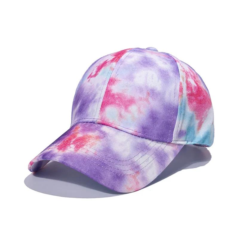 New Unisex Outdoor Fashion Graffiti Printing Baseball Cap Europe  Men Tie Dye Adjustable Hats Summer Hip Hop Snapback Dad Hat