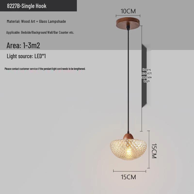Chinese Retro Bedroom and Hallway Pendant Light