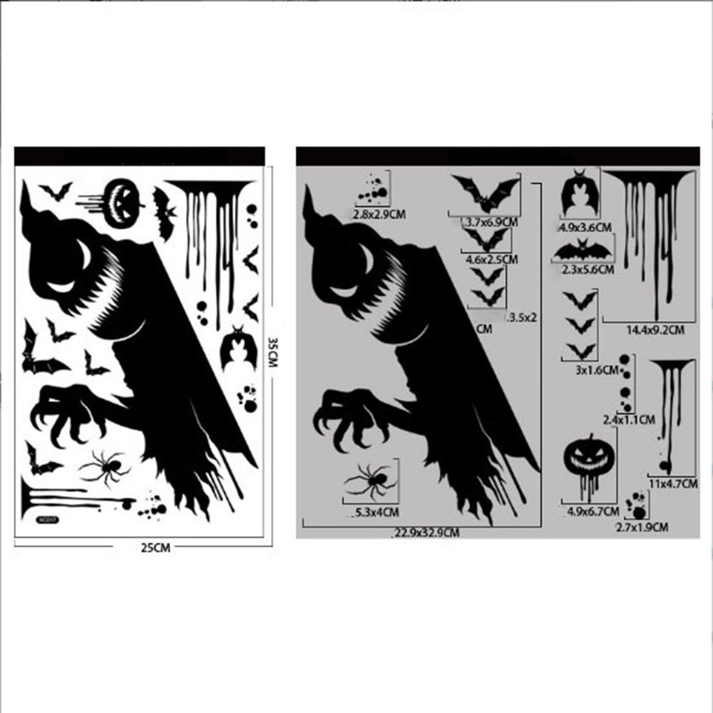 Self-Adhesive Wallpaper Giant Ghost Window Sticker Glass Sticker Party Decor Halloween Decor
