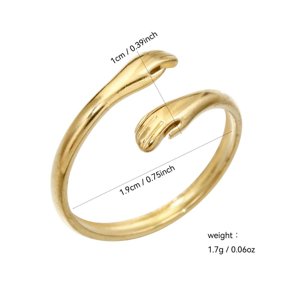 European & American Stainless Steel Hollow Round Ring - Fashionable, Simple, Versatile