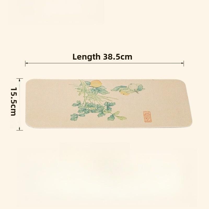 New Chinese Zen miscellaneous vegetable dry brewing tea party pastoral style coffee table dry brewing pad waterproof table flag
