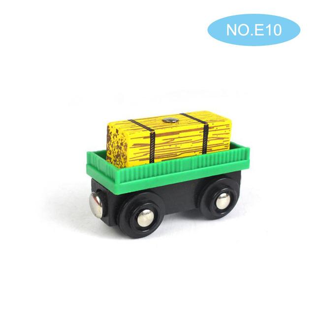 Small Wooden Scene Car Toys Magnetic Train Toy Truck Fit All Kinds Wooden Railway Train Track Children Gifts