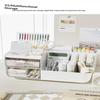 Large Capacity Multifunctional Desk Organizer With 2 Transparent Drawers, Desktop Office Supplies Storage Pen Holder For School