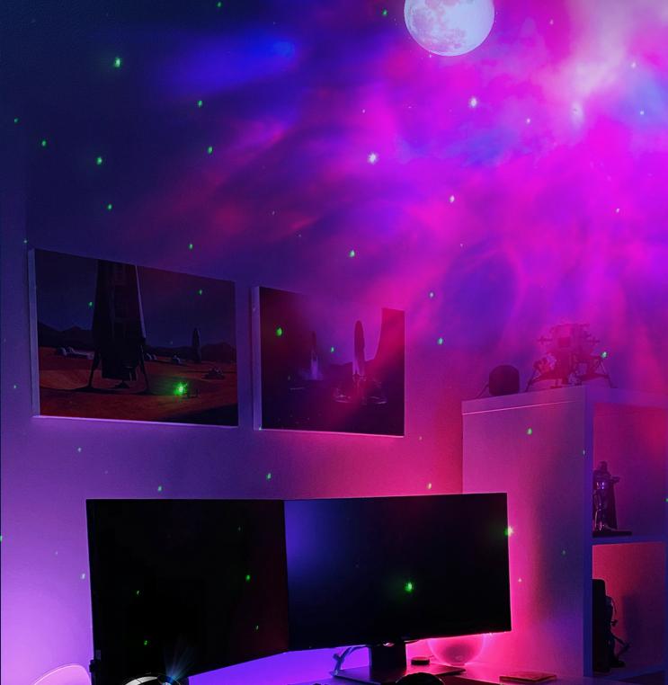 Room Projection Star Light Atmosphere Night Lights HD Lens Outdoor Bedroom Bedside Birthday Party Sleeping 9 Modes