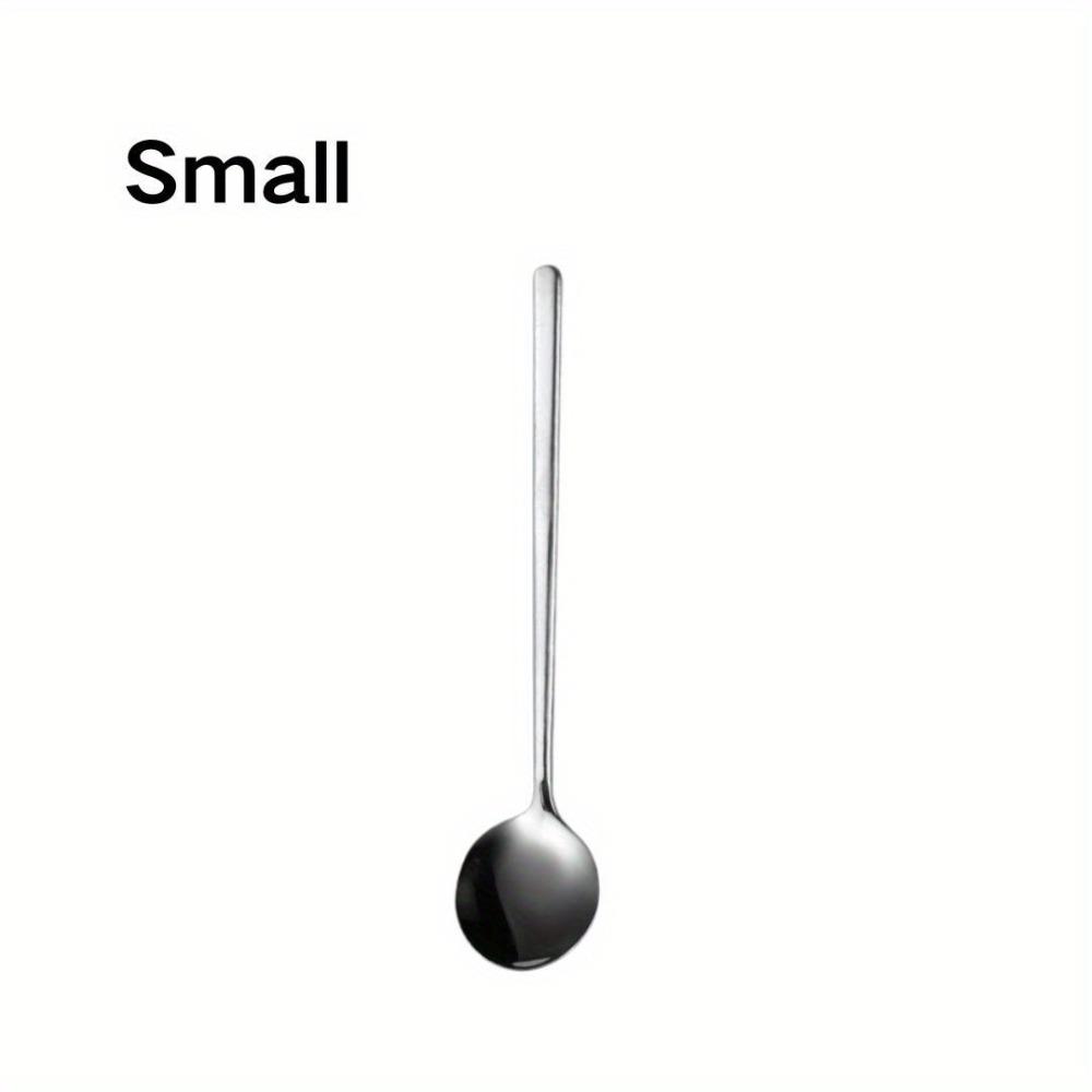 

1 шт. Ложка из нержавеющей стали 304, бытовая кофейная ложка, ложка для размешивания с длинной ручкой, десертная ложка, утолщенная ложка для меда в форме птичьего гнезда Small