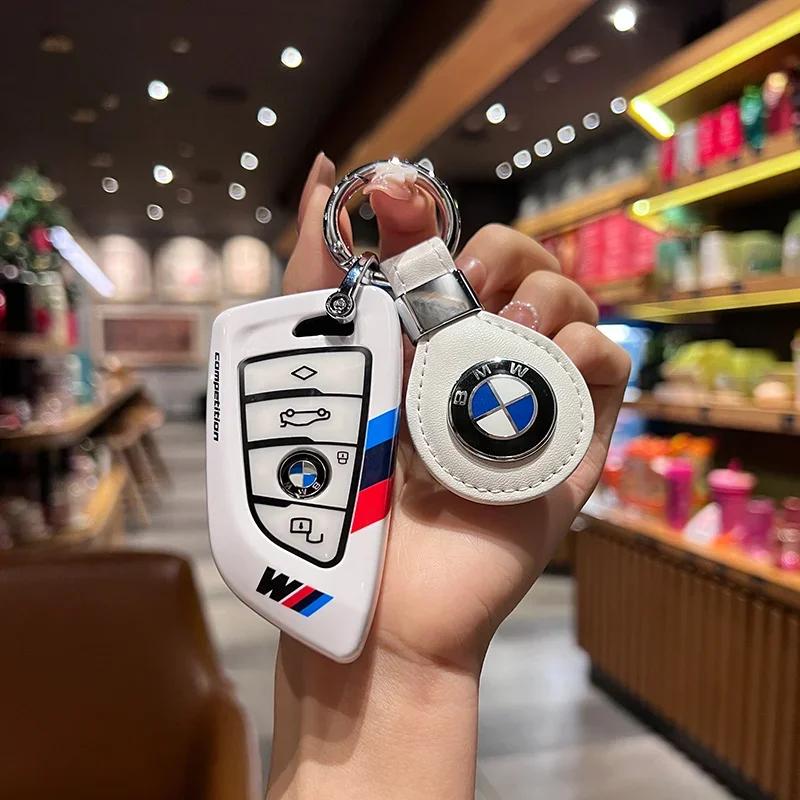 Car Sticker Hot 2025 ABS Racing style Car Key Case Cover For BMW X1 X3 X5 X6 X7 1 3 5 6 7 Series G20 G30 G11 F15 F16 G01 G02 F48