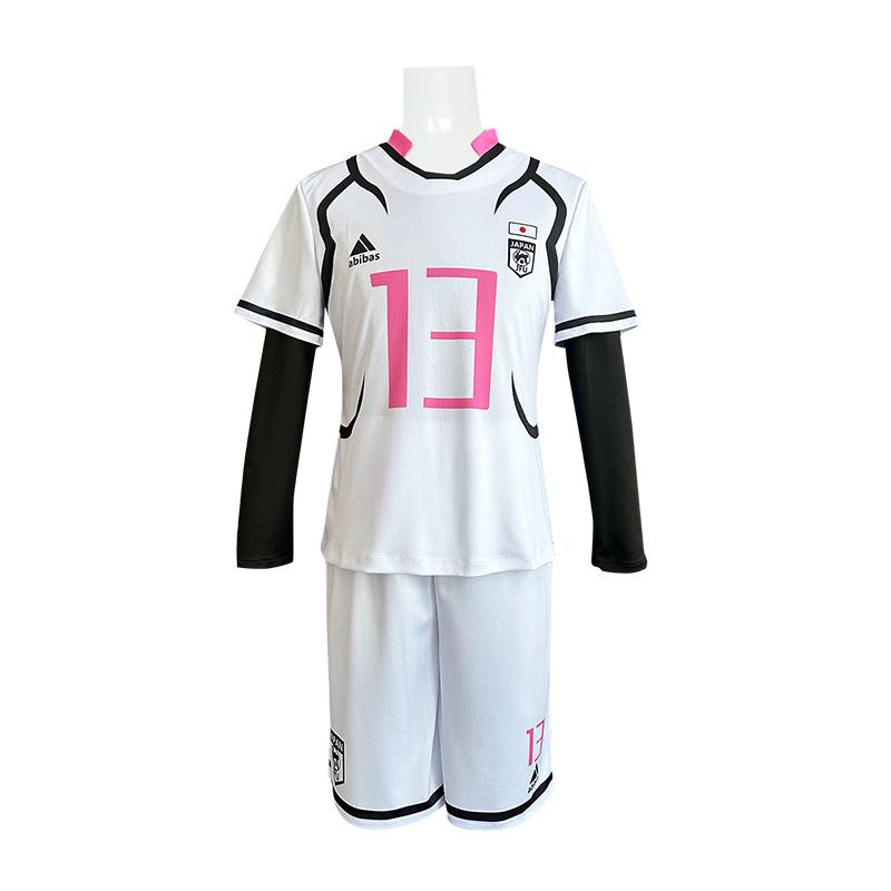 

Lock Blue Isagi Yoichi Chigiri Hyoma Jersey Cos Suit Japanese Manga Cosplay White13,XL