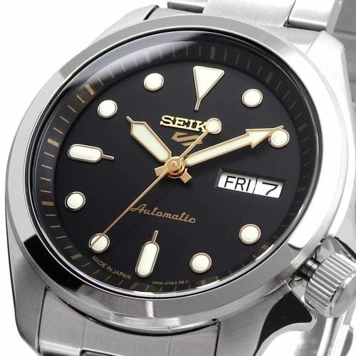 Seiko 5 Sports Automatische Mechanische Uhr, Limitierte Edition, Herren, Hergestellt in Japan, SRPE57, Schwarz