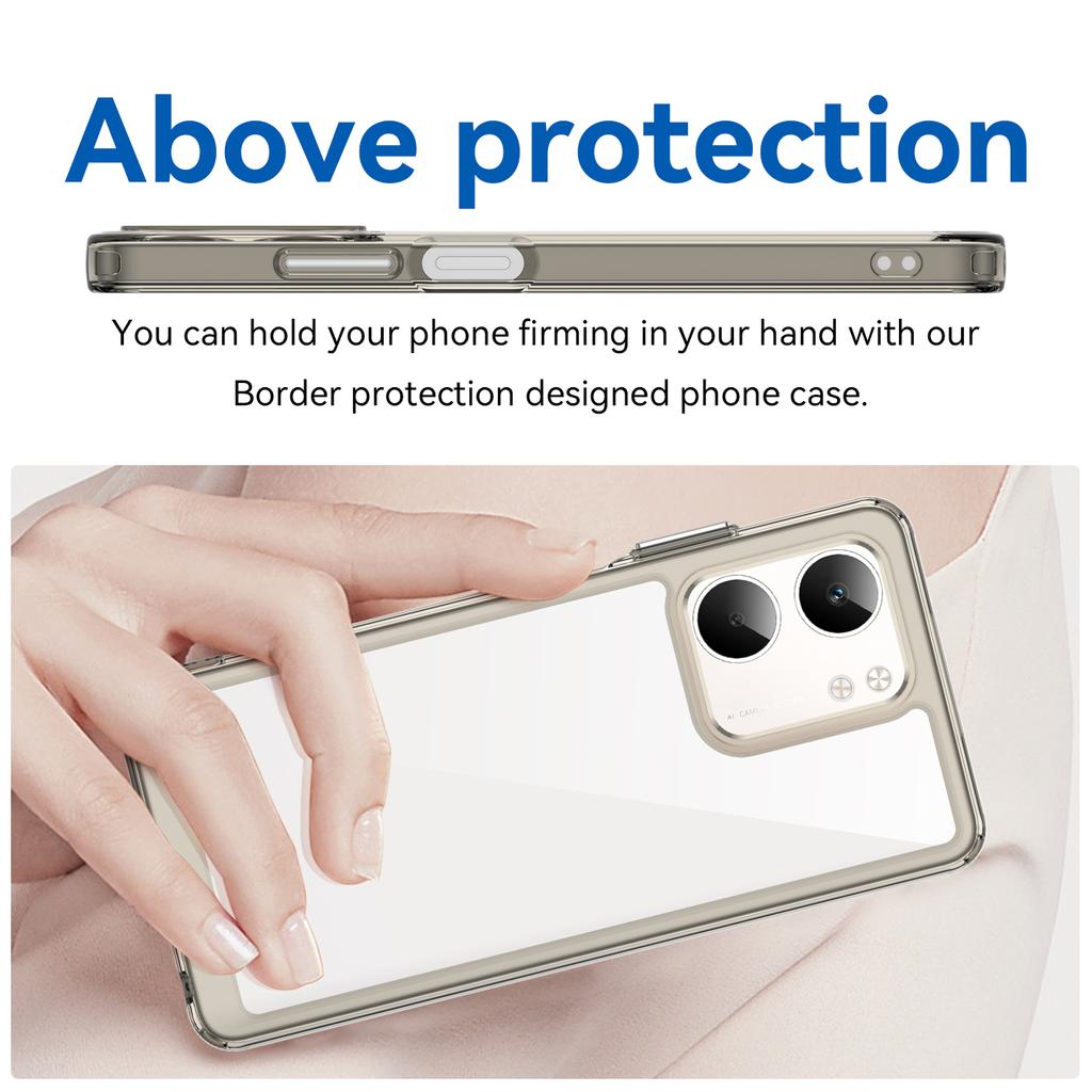 Per Oppo A5x 4G/A5x 5G Custodia TPU+Acrilico Protettiva Trasparente Copertura Telefono