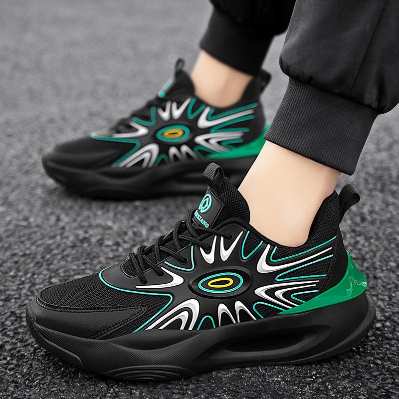 Teen Men's Shoes Summer Sports Fashion Internet Celebrity Breathable Trendy Brand Dad Shoes Stepping On Shit Feeling Mesh Casual White Shoes