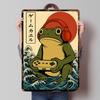 Frosch Gamer Japanischer Stil Gaming Bedrucktes Poster Individuelle Wandkunst Retro Vintage Metallblechschilder für Ästhetische Raumdekoration Männer
