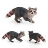 Animal Model Simulated Detailed PVC Forest Animal Raccoon Model for Kids