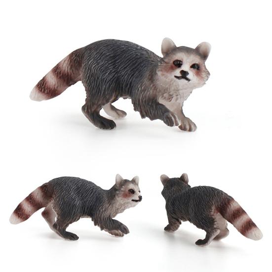Animal Model Simulated Detailed PVC Forest Animal Raccoon Model for Kids