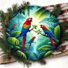 Windproof Waterproof Aluminum Jungle Metal Wall Art for Home and Office Decor