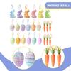 Easter Hanging Ornaments Colorful Foam with Ribbon Loop Pendants Home Decor for Wall Festival Window