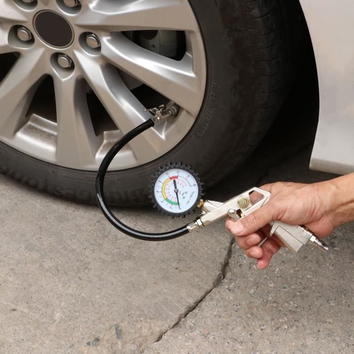 Retoo Pistolet De Gonflage Pneumatique Manomètre De Pression Des Pneus De Voiture Comptage De La Pression Des Pneus