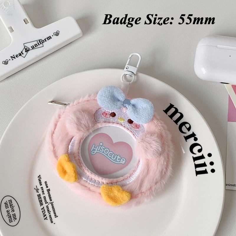 

Мультяшный плюшевый держатель для бейджа с животными, мини-сумки для хранения наушников 55 мм, держатель для аниме-бейджа с цепочкой, милый кулон для сумки в подарок другу