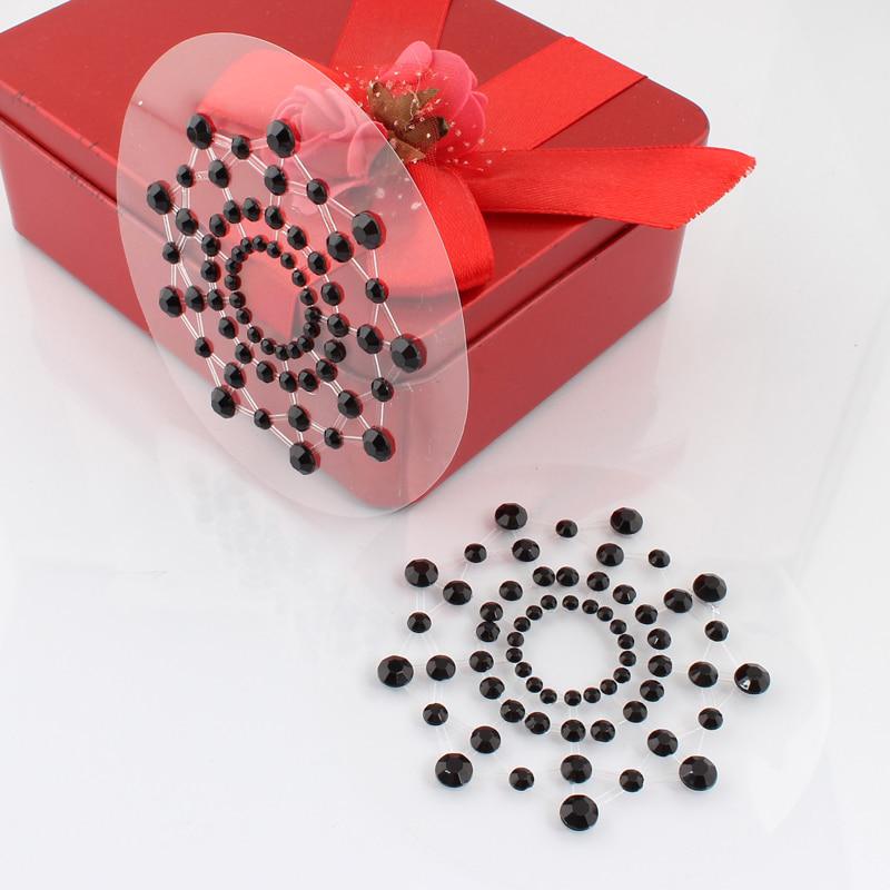 1Pair Self Adhesive Nipple Cover Stickers Chest Pastie Breast Bras Rhinestone Nipple Accessories