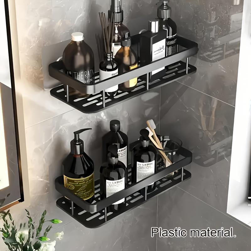 Wall-Mounted Shower Caddy, No-Drill Installation, Floating Storage Rack for Bathroom and Kitchen, Space-Saving, Shower Caddy for Bathroom, Shelves