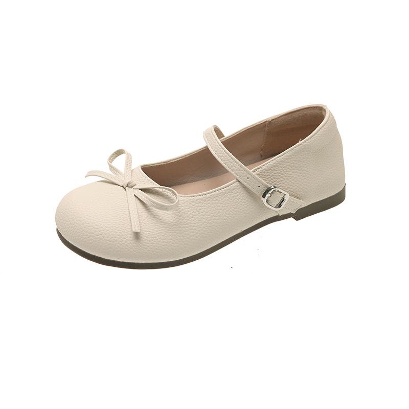 French Retro Flat Bottom Shallow Mouth Single Shoes Women's 2025 New Autumn Bow Versatile Skirt Mary Jane Shoes