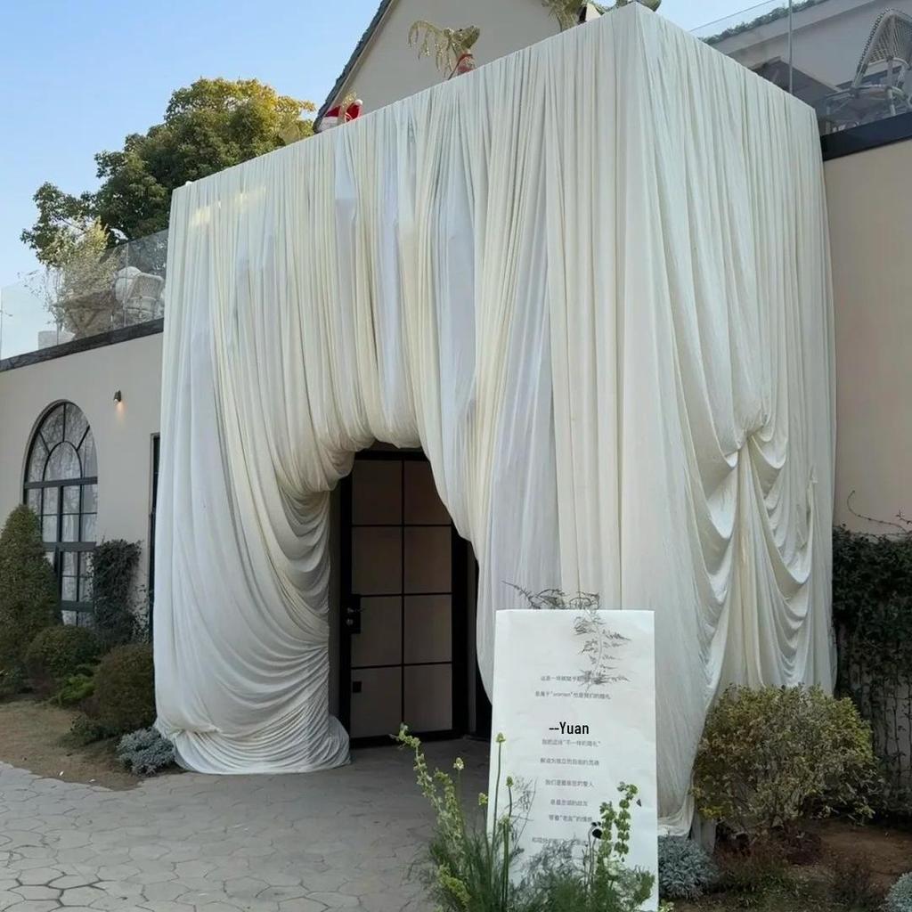 Matte Seiden-Stretch-Stoffe für Hochzeitsvorhänge und Hoteldekoration
