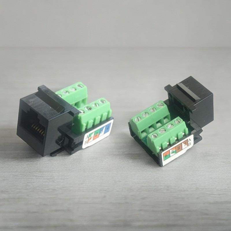 1/2Pcs Rj45 Panel Installation Module Shielded Solder-Free Network Cable Extender Panel Connector Cat.6 Network Cable Scoket