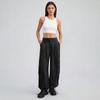 Women’s Loose Fit Wide Leg Cargo Pants with Multiple Pockets High Waist Button Closure Casual Trousers for Daily Wear